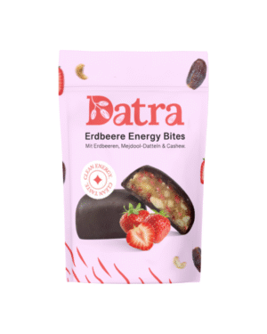 Datra – Erdbeere Energy Bites – Mit Erdbeeren, Medjool-Datteln & Cashew.